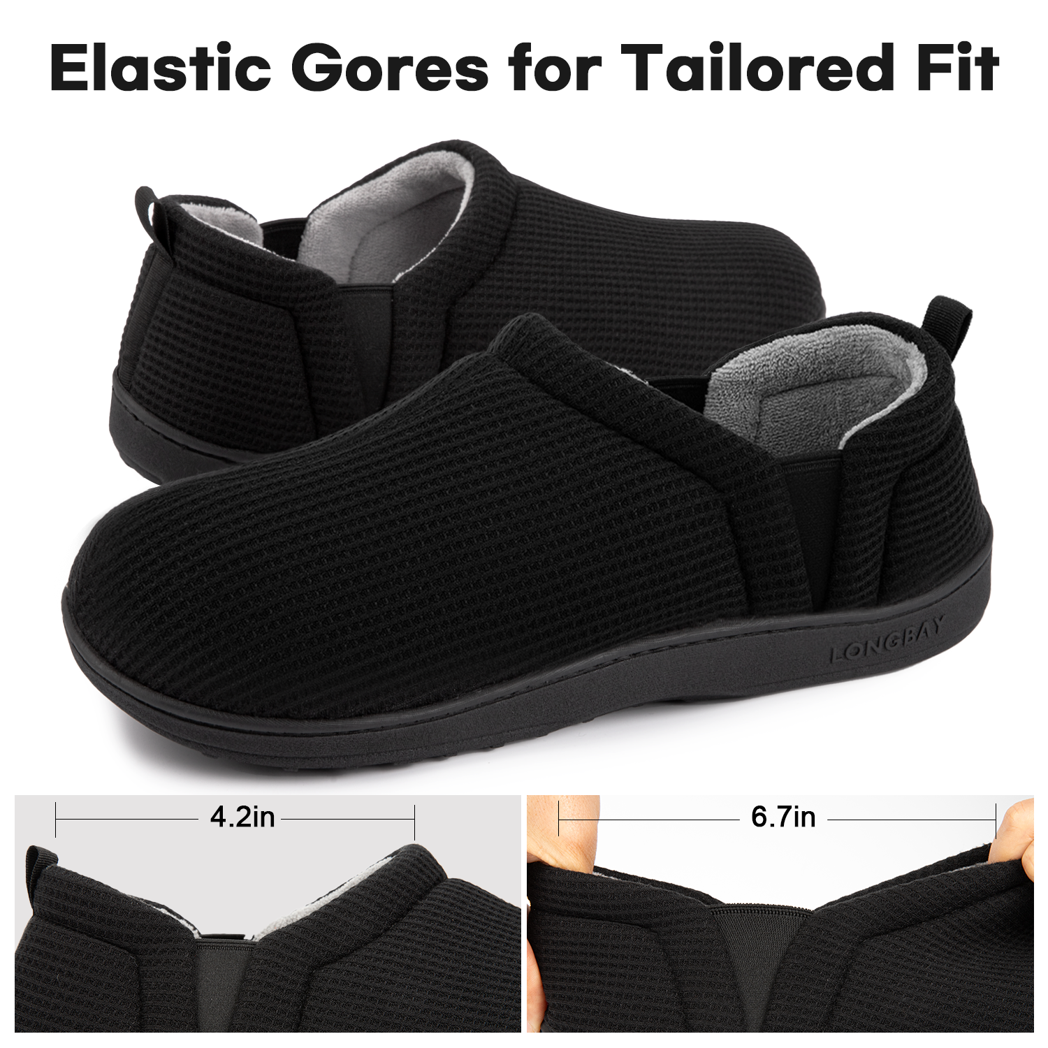 LongBay Men's Memory Foam Loafer Slippers photo 3