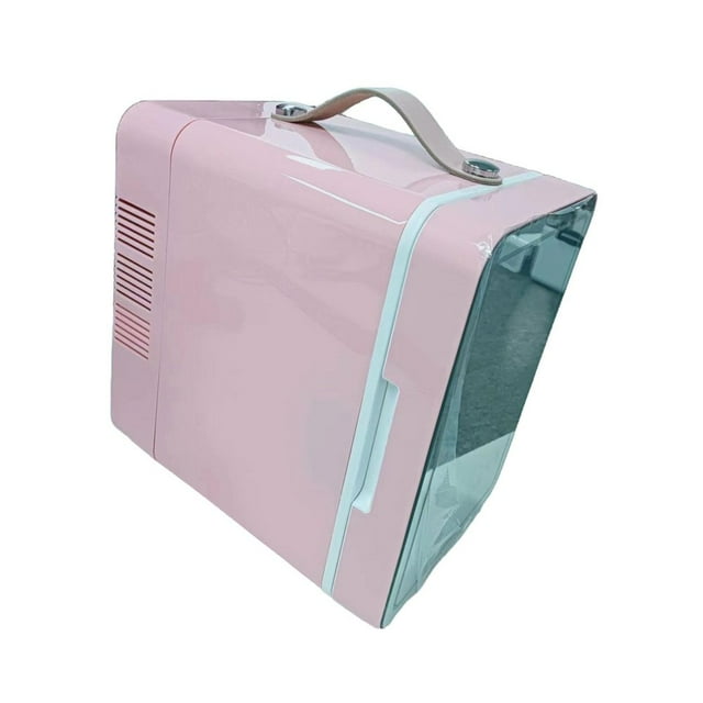Bamboohart Réfrigérateur Portable Réfrigérateur de Soins de la Peau Mini Réfrigérateur Petit Réfrigérateur pour Dortoir Rose