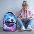 thumbnail image 2 of KUIFORTI Football Print Kids Backpack Large Capacity Childrens Backpack with Front Pockets Adjustable Straps for Elementary Middle Daily Use Back to School Gifts for Boys, 2 of 7