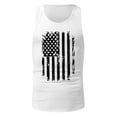 thumbnail image 5 of HCNTES Men's Workout Tank TopsSleeveless T Shirts Athletic Running Gym Beach Muscle Tee men's shorts on  for 6$(L,White), 5 of 5