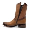thumbnail image 2 of Men’s Genuine Leather Midcalf Western Cowboy Boot, With Side Zipper, Square Toe, 2 of 5