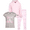 Fall Pink/Grey Heather, variant on RBX Girls' Legging Set - 3 Piece Hoodie Sweatshirt, T-Shirt, and Leggings (Size: 7-16)