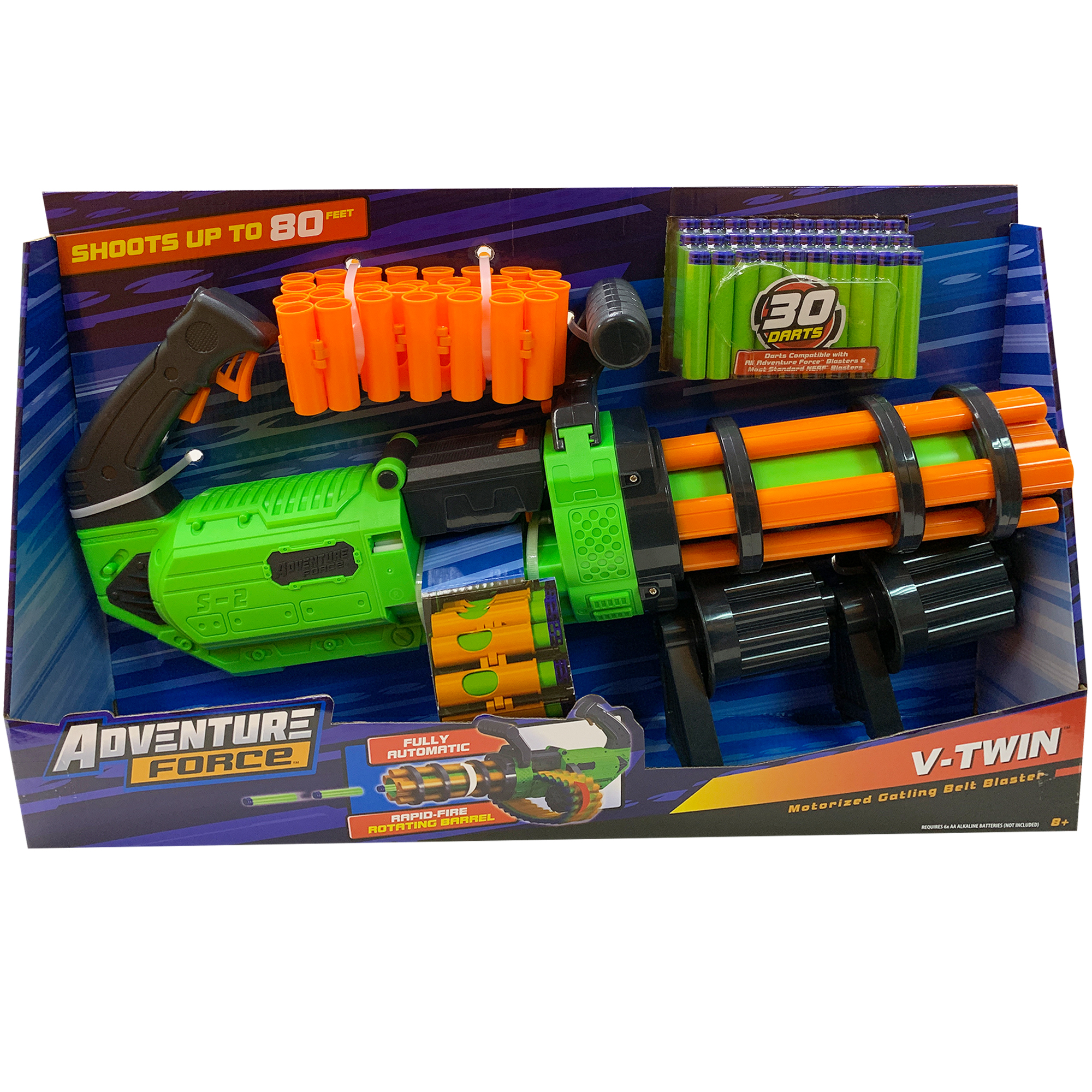 Adventure Force Motorized Gatling Belt Dart Blaster Toy Gun Kids Gift Fits Nerf Ebay