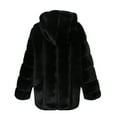 thumbnail image 4 of Black and Friday Deals 2023 Lindreshi Winter Coats for Women 2023 Trendy Womens Ladies Warm Artificial Plush Coat Jacket Winter Jacket Hood Outerwear, 4 of 5