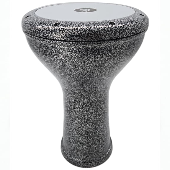 17'' Black/Silver Wave Zaza Percussion Egypt Style Darbuka