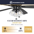 thumbnail image 4 of Prominence Home Glenmont 52" Indoor LED Ceiling Fan with Pull Chain, Matte Black, 4 of 9