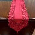 thumbnail image 4 of Vintage Hand Knitted Floral Lace Table Runner Tasseled Edge Wedding Party Decor, 4 of 6