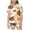 Beige*, variant on RUTAYY Girls Thanksgiving Pajama Set Turkey Pumpkin Design Short Sleeve Top Shorts Kids Festive Sleep Outfit, Beige