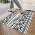 thumbnail image 4 of Black Geometric Striped Pattern Door Rugs,Washable Non Slip Door Mats Indoor,Decorative Door Mats,Entry Mat Indoor for Entrance,Bedroom,Kitchen,Bathroom,17"x30", 4 of 6
