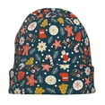 thumbnail image 7 of Xecao Holiday Christmas Cookies Print Beanie Knitted Hat for Men Women, Winter Fashion Knit Cuffed Caps Unisex, 7 of 7
