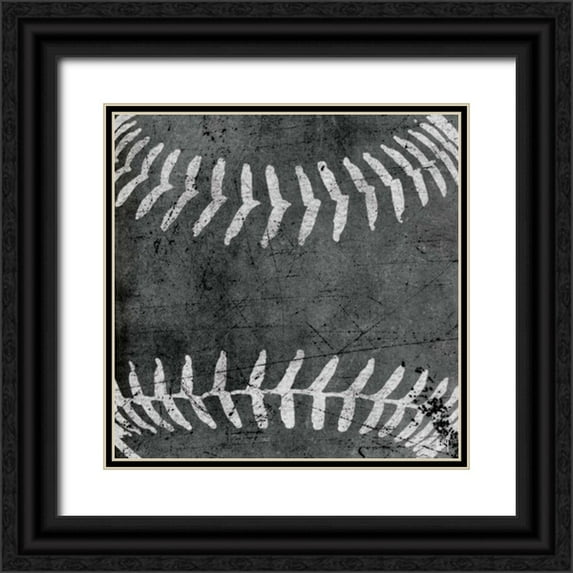 Perrenoud, Aubree 12x12 Black Ornate Wood Framed with Double Matting Museum Art Print Titled - Baseball