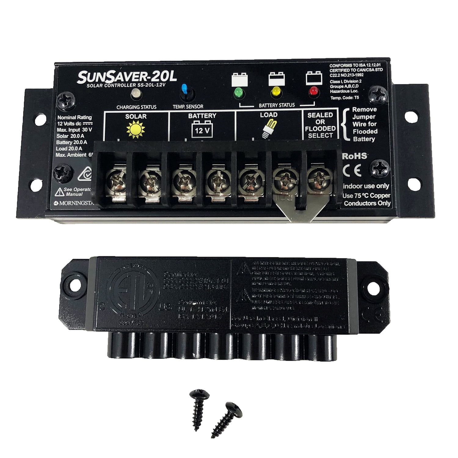 Morningstar SS 20L 12V SunSaver 20 amp 12 volt Solar Charge Controller