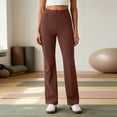 thumbnail image 4 of YHAJDS Women Wide Leg Yoga Pants Button Pocket Design Casual Fitness Long Bottoms, 4 of 8