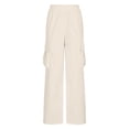 thumbnail image 4 of tarylea Cargo Pants for Women Elastic Waist Pants with Multi Pockets Straight Wide Leg Trousers Casual Loose Athletic Pants, 4 of 5