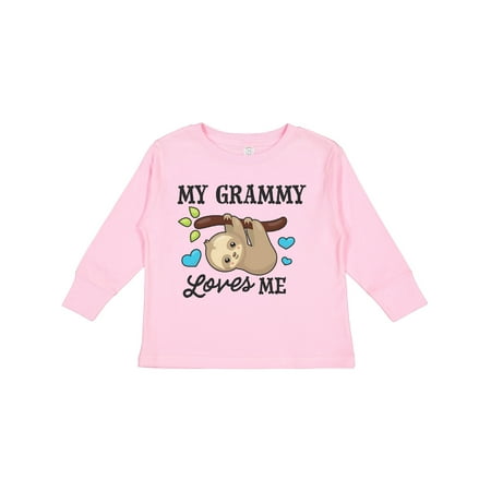 

Inktastic My Grammy Loves Me with Sloth and Hearts Gift Toddler Boy or Toddler Girl Long Sleeve T-Shirt