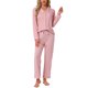 thumbnail image 1 of INSPIRAR CHIC Conjunto de Pijamas para Mujeres, Parte Superior de Manga Larga con Botones y Pantalones, Juego de Pijamas a Juego de Dos Piezas para Navidad, Talla M, Rosa Claro, 1 of 6