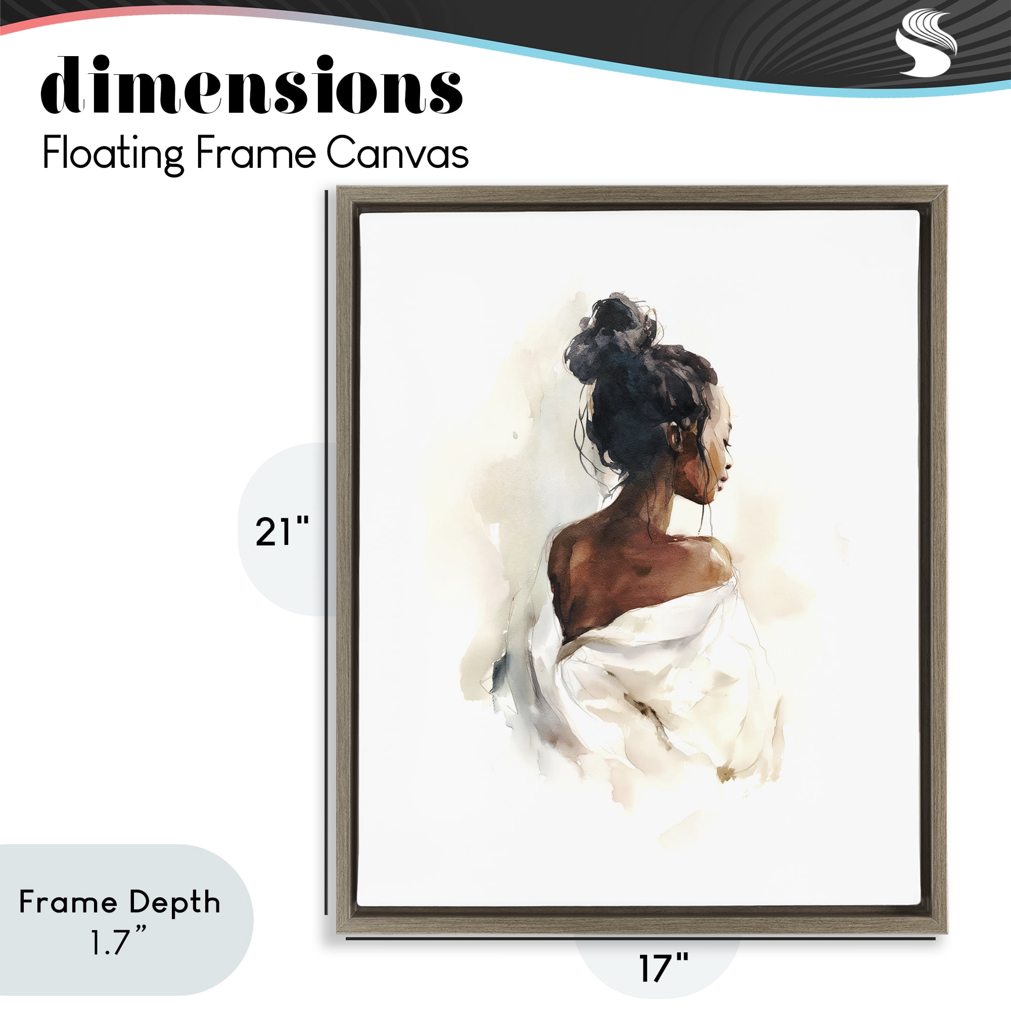 Stupell Industries Chic From Behind Brown Framed Floater Canvas Wall Art, design by Svetlana Aleynikova