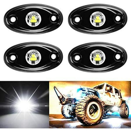 4 Pods LED Rock Lights Kit Waterproof Underglow LED Neon Trail Rig ...