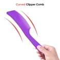 thumbnail image 1 of facefd Barber Stylist Curved Styling Comb Flat Top Hairdressing Comb Purple, 1 of 6