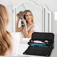 thumbnail image 6 of Hair Tool Organizer Bag with Heat Resistant Mat Removable Travel Storage Case for Hot Air Brushes Curling Irons Eternal Blue Rose and Flame, 6 of 8