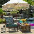 thumbnail image 4 of ARDEN Reversible Outdoor Deep Seating Cushion Set 24 x 24, Sapphire Aurora Blue Damask, 4 of 9