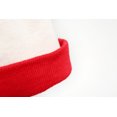 thumbnail image 4 of SSLR Adult Beanie Hat Christmas Beanie Hat Red White Knitted Pompom Cuff, 4 of 6
