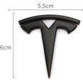 thumbnail image 2 of 3D Metal Car Stickers and Decals Emblem Badge T Logo Tesla Fit,Black, 2 of 5