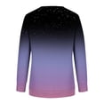 thumbnail image 4 of Wolfast Femmes Casual Col Rond à Manches Longues Mignon Imprimé Top, Noir, S, 4 of 5