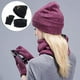thumbnail image 5 of 3x Gorro de Invierno para Mujer Bufanda Gorro Guantes de Punto Forro Color Negro Strade Fareast Limited, 5 of 5