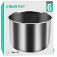 thumbnail image 2 of 6Qt Power Cooker XL Replacement Inner Pot Stainless Steel Compatible with 6 Quart Power Pressure Cooker PPC770 PPC771 PPC770-1 PRO PCXL-PRO6 YBD60-100 WAL1 WAL2 Stainless Steel Inner Pot Parts - 6 QT, 2 of 4