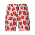 thumbnail image 5 of Rocae Strawberries for Men's Swim Trunks Quick Dry With Two Side Pockets and One Lined Patch PocketMedium, 5 of 9
