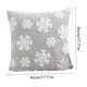thumbnail image 3 of Funda de almohada navideña con copos de nieve de terciopelo y árbol de Navidad, borde de cojín, decoración navideña, funda de cojín, 3 of 6