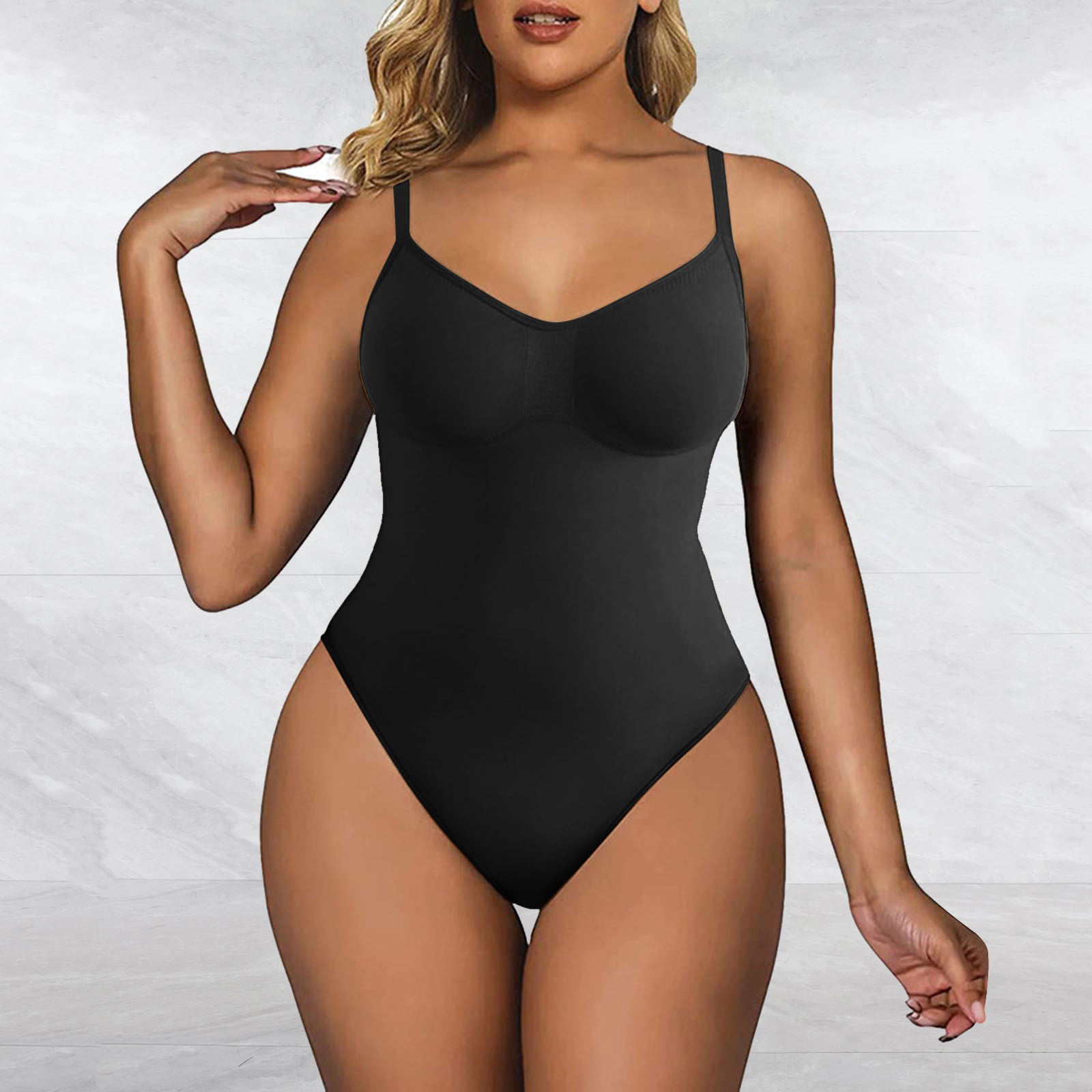 Slims Shapewear Tummy Control Bodysuit Thong: Sculpting Shaper Tank Top Shapewear  Bodysuit: Snatched Waist Slimming Body Suits at  Women's Clothing  store