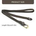 thumbnail image 3 of Simple Braided Belt with Textured Cord Accent Adjustable Thin Waist Strap Sash for Jeans and Dresses, 3 of 8