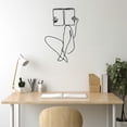 thumbnail image 4 of LaModaHome Exclusive Silhouette Of Woman Reading Book Line Art Metal Wall Art – Durable & Artistic Metal Wall Art for Home and Office Decor, Perfect for Any Interior Design Aesthetic, 4 of 4