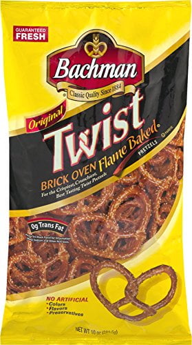 Bachman Twist Pretzels, Original Brick Oven Flame 10 Oz. Bags (4 Bags)