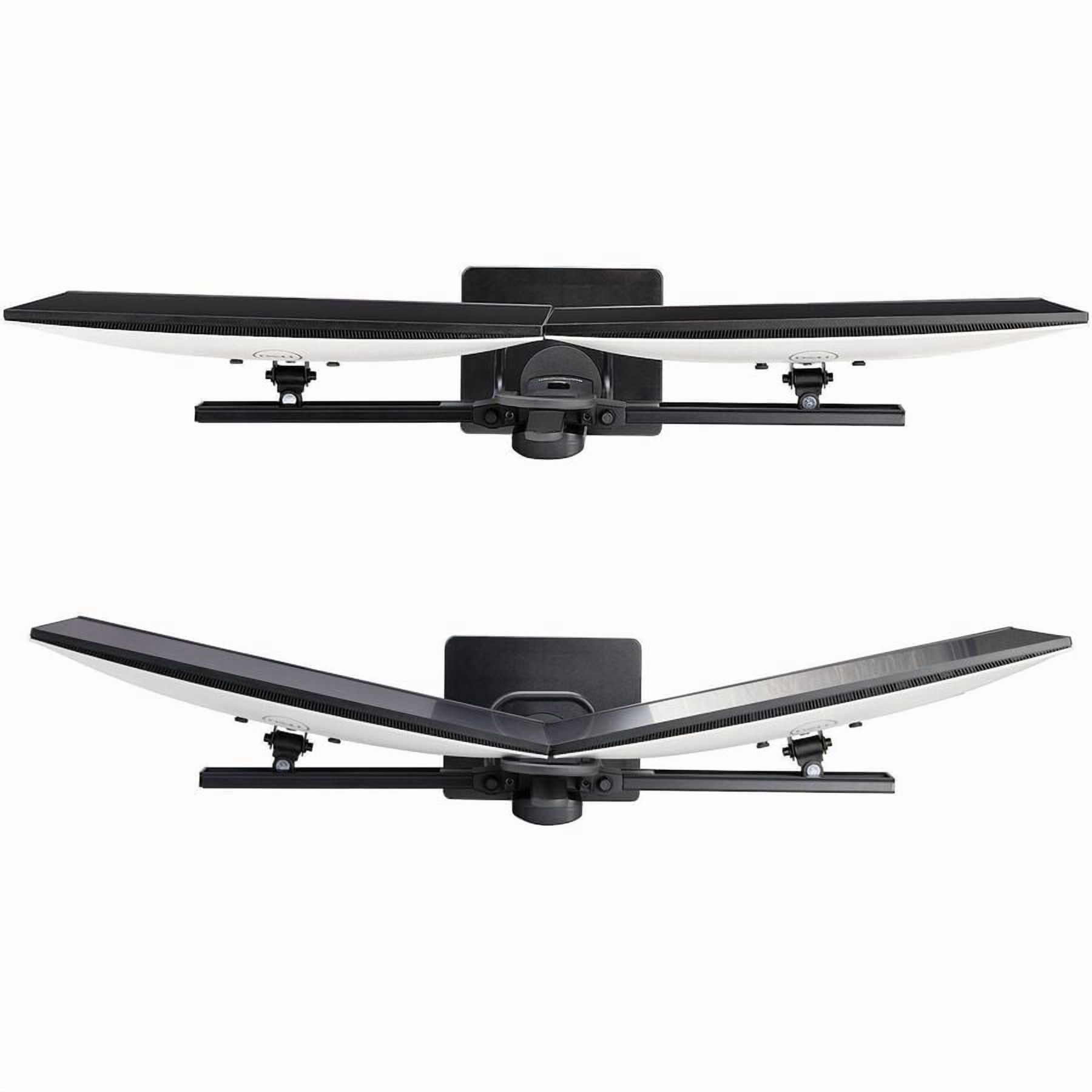 StarTech.com Crossbar Dual Monitor Desk Stand For 27inch Screens, Max Cap 26.4lb, VESA Mount 75x75/100x100, Toolless Height Adjustment