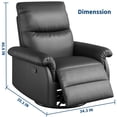 thumbnail image 3 of Studyset Manual Recliner Chair for Adults,PU Leather Swivel Rocker Recliner with Padded Armrests,Minimalist Style Single Sofa,Modern Upholstered Reclining Chair for Living Room or Nursery, 3 of 9