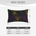 thumbnail image 6 of Naloa Mardi Gras Carnival Pillowcase, Throw Pillowcase, Wrinkle-Free, Stain-Resistant with Hidden Zipper for Bedroom Sofa - 20"x30", 6 of 9