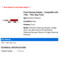 thumbnail image 2 of Front Steering Damper - Compatible with 1956 - 1963 Jeep Truck - Rancho, 2 of 2