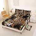 thumbnail image 2 of Erosebridal Tribal Aztec Full Size Sheets, Leopard Cheetah Print Bed Sheets, 4pcs, 2 of 5
