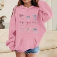 thumbnail image 2 of Hoodies for Girls 14-16 Long Sleeve Preppy Clothes Trendy Graphic Print Fleece Sweatshirts Children Fall Winter Little Girls Clothes Pink, 2 of 4