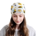 thumbnail image 2 of Naloa Bees And Rainbows Soft Beanie Hat, Knit Beanie Daily Beanie in Fine Knit for Women Men Winter Travel, Outdoor, 2 of 7