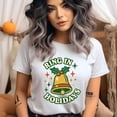 thumbnail image 2 of Ring In Holidays Shirt | Festive Bell Graphic Tee for Adults, Dark Heather, Size 3XL, 2 of 6