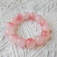 thumbnail image 4 of rygai Women Bracelet Elegant Gradient Half Transparent Glossy Glass Round Beads Ladies Bracelet Fashion Jewelry,Grey, 4 of 7