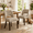 Taupe, variant on Modern Faux Leather 20.7" W Upholstered Dining Chairs Set of 2, Thick Foam Cushion Kitchen & Dining Room Chairs with Solid Wood Legs, Beige