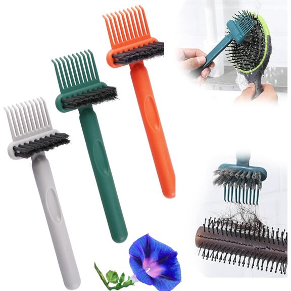 2 in 1 Hair Brush Cleaning Tool, 2025 New Comb Cleaner, Portable Hair Brush Cleaner Rake, Hairbrush Cleaner Solution, Hairbrush Cleaner Tool Rake, Hairbrush Cleaning Tool Home and Salon Use