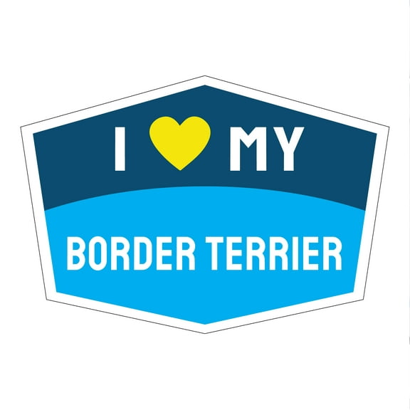 I Love My Border Terrier Hexagon Shaped Magnet