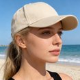 thumbnail image 4 of bestolf Baseball Hat Adjustable Size Sun Protection Sports Fitness Hat with Extended Curved Brim All Seasons Wear (Khaki ), 4 of 8