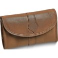 thumbnail image 1 of Fashion Tan Leather Trifold Jewelry Clutch (6.5 X 1.5) Made In India gm17742, 1 of 5